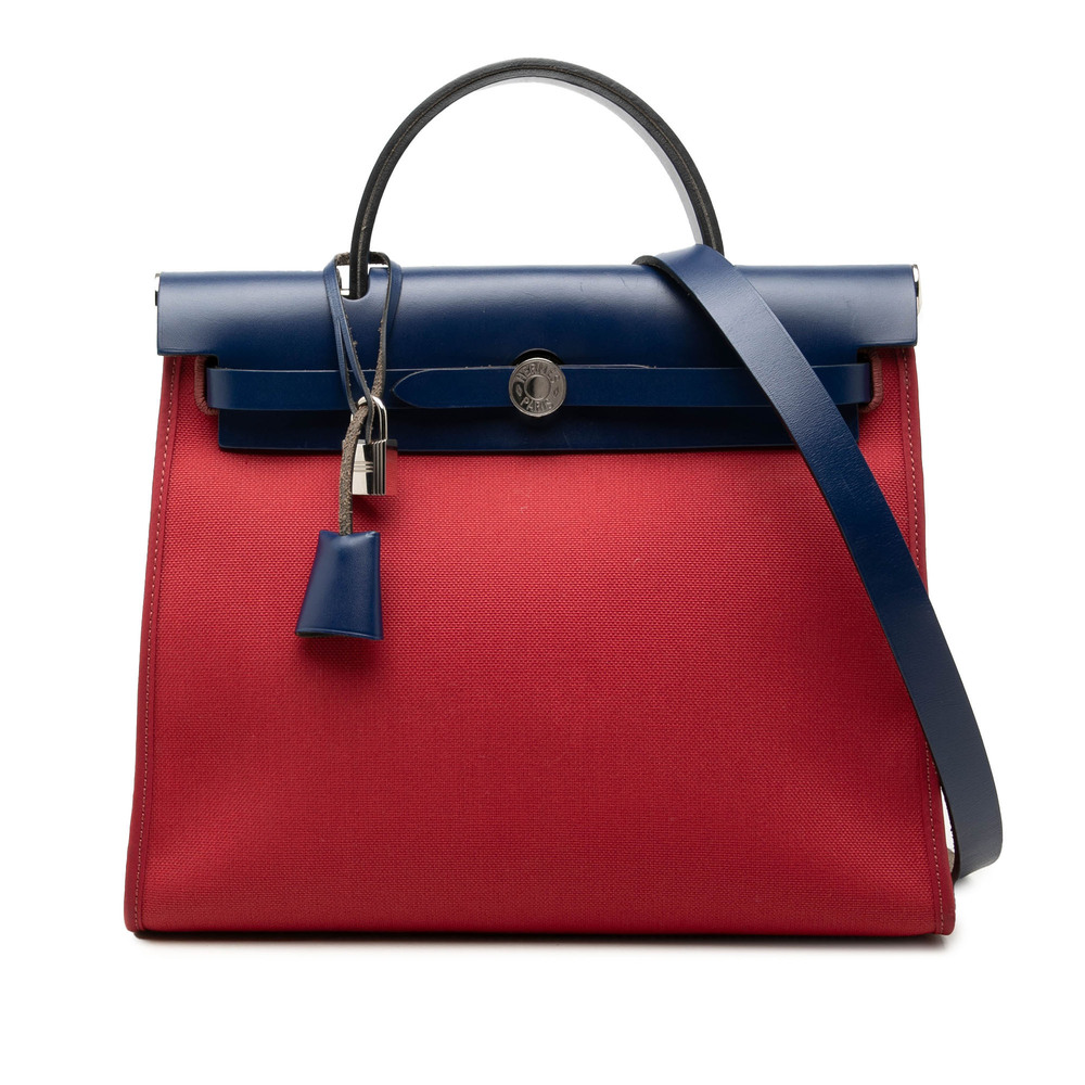 Pre-Loved Hermes Toile Herbag Zip 31